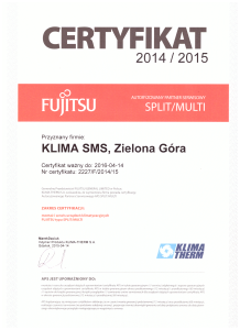 Certyfikat Fujitsu